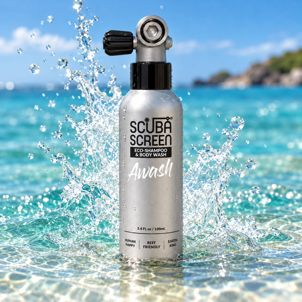 AWASH hair and body wash with an ocean water splash