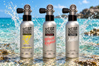 The Getaway three-product set with an ocean water splash